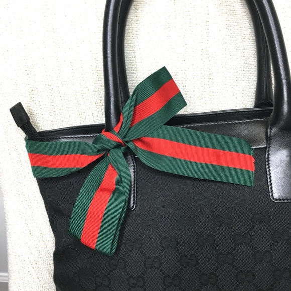 Authentic GUCVI black monogram canvas tote bag - Picture 3 of 16